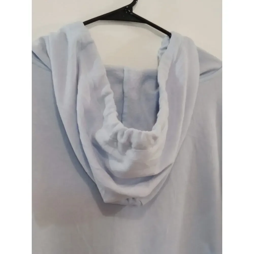 PINK by VICTORIA SECRET Women's Hooded Sweatshirt Light Blue Size M